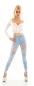 Preview: Sexy Skinny-Jeans mit frechen Vintage-Effekten - light blue