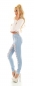 Preview: Sexy Skinny-Jeans mit frechen Vintage-Effekten - light blue