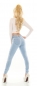 Preview: Sexy Skinny-Jeans mit frechen Vintage-Effekten - light blue