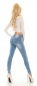 Preview: Sexy Destroyed Jeans mit Rissen in blue washed