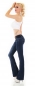 Preview: Modische Bootcut-Jeans mit Stretch-Gürtel in dark blue