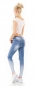 Preview: Moderne Skinny Jeans im Used-Look mit Rissen in light blue