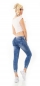 Preview: Sexy Skinny Jeans im Used-Look mit Rissen in blue washed