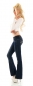 Preview: Moderne Bootcut-Jeans mit Stretch-Gürtel in dark blue