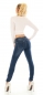 Preview: Sexy Middle Waist Push Up Jeans mit Vintage-Effekten in blue washed