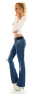 Preview: Klassische Middle Waist Bootcut Jeans in dunkler Waschung - blue washed