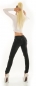 Preview: Sexy Skinny Jeans mit Schleifen-Applikation in vintage black