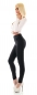 Preview: Figurbetonte High Waist Jeans mit Knopfleiste - schwarz