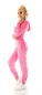 Preview: Kuschelweicher Freizeit- Nicki- Overall mit Kapuze in pink