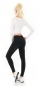 Preview: Hight Waist Skinny-Jeans mit Used-Effekten - vintage black