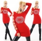 Preview: Longpullover mit Strass-Verzierung und Cut Outs in rot