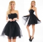Preview: Süsses Bandeau-Petticoatkleid mit Glamour-Effekt in schwarz