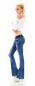 Preview: Modische Middle Waist Bootcut Jeans mit Vintage-Effekten - blue washed