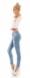 Preview: Sexy Push Up Skinny Used Jeans - blue washed