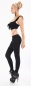 Preview: Sexy Leggings mit Cutouts und Blumen-Stickerei - schwarz