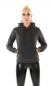 Preview: Kapuzen Feinstrick Sweatshirt - schwarz