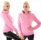 Preview: Kapuzen Feinstrick Sweatshirt - rosa