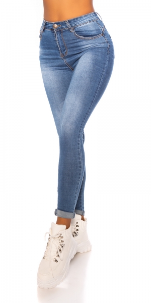 Push Up Skinny Jeans - blue washed