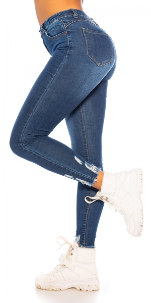 Sexy High Waist Skinny Jeans - blue washed