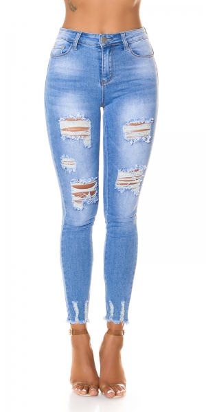 Used Jeans mit Prints