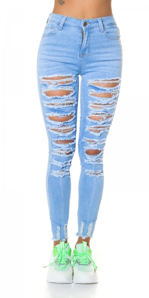 Used Jeans mit Prints