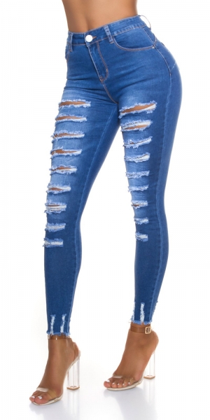 Used Jeans mit Prints