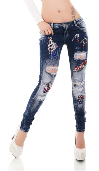 Designer Röhren Jeans Hose