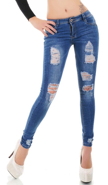 Trendstylez Skinny Jeans Mit Modischen Vintage Effekten