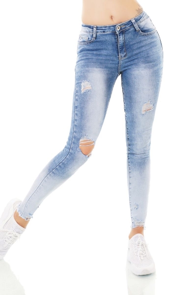 Used Jeans mit Prints