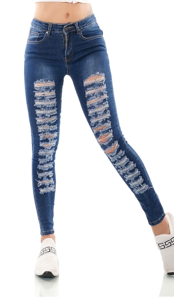 Used Jeans mit Prints