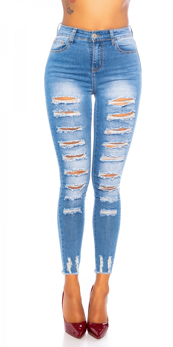 Used Jeans mit Prints