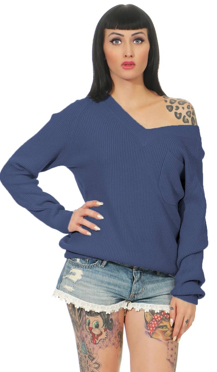 Taillierte Feinstrick Pullover