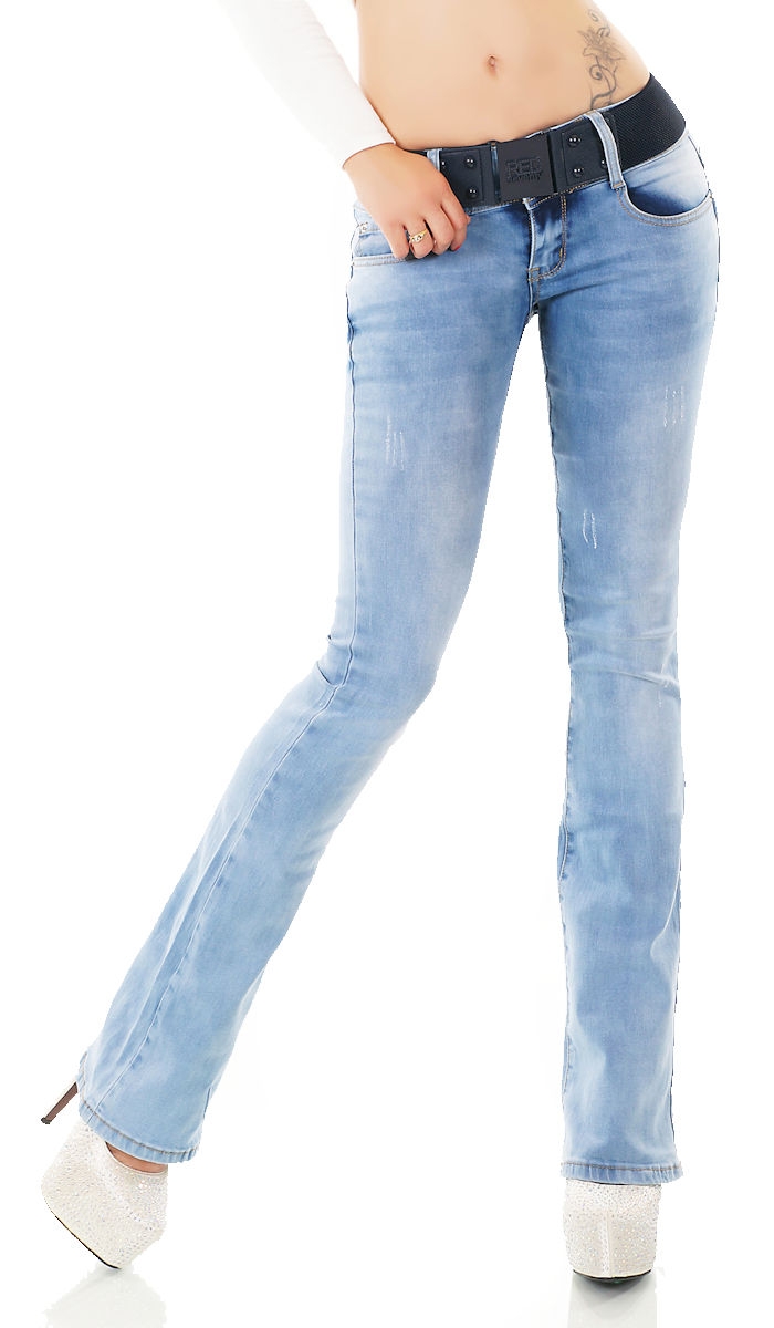 Basic Bootcut Jeans Hose