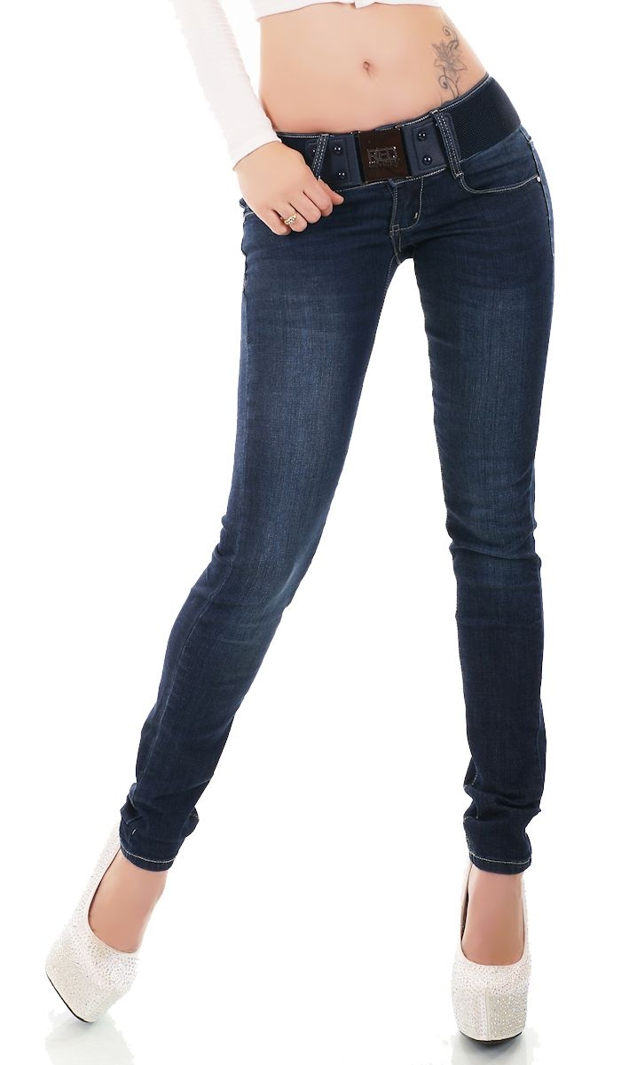 Basic Röhren Jeans Hose