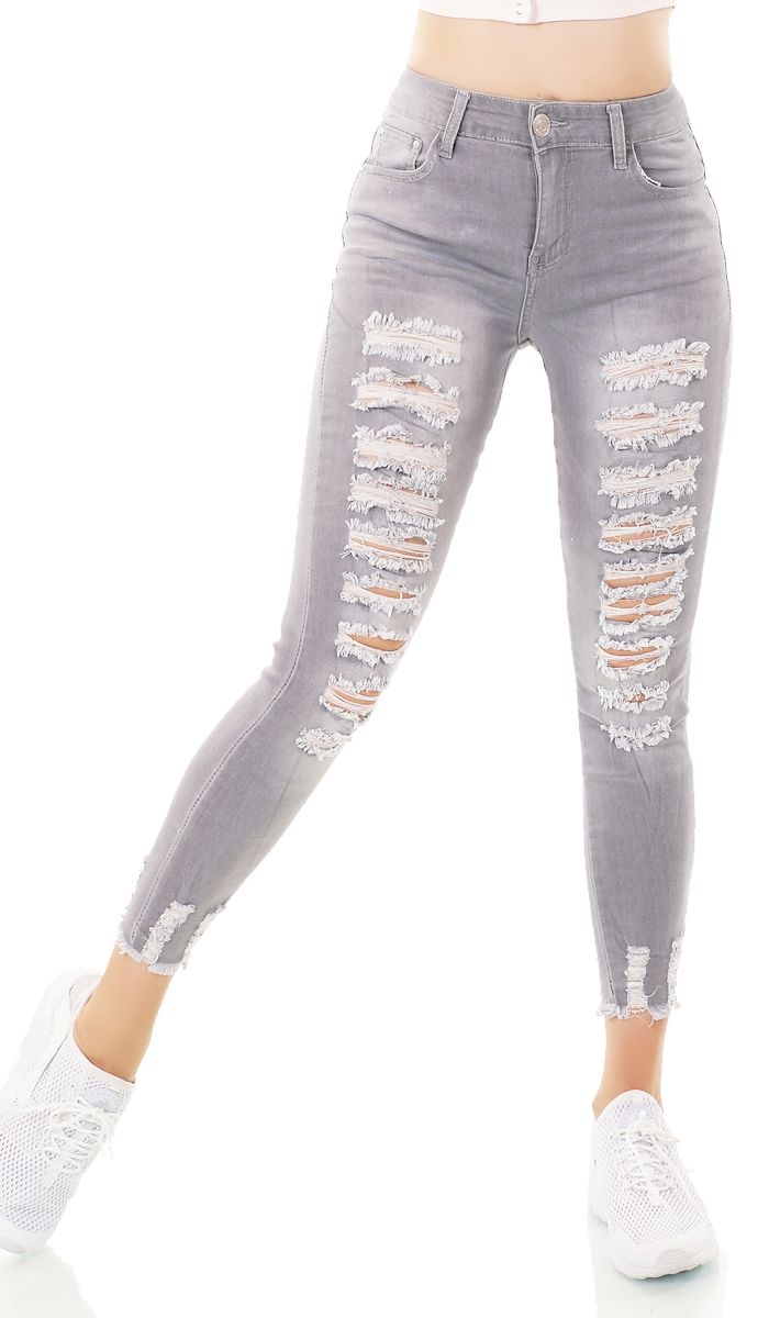 Used Jeans mit Prints