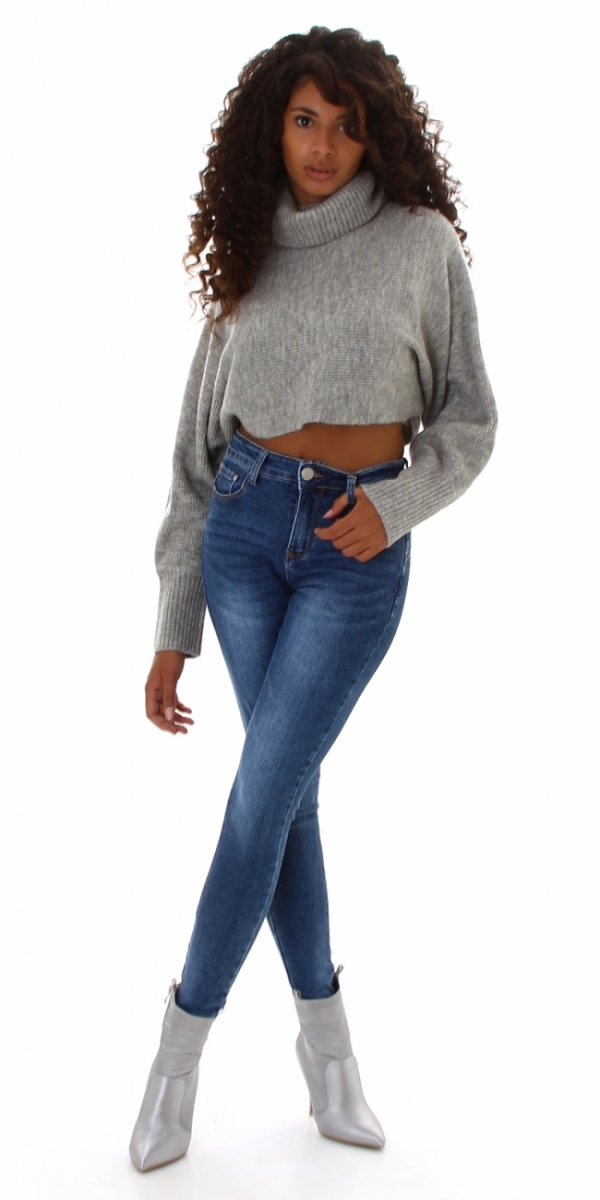 Push Up Stretch Jeans in blue washed