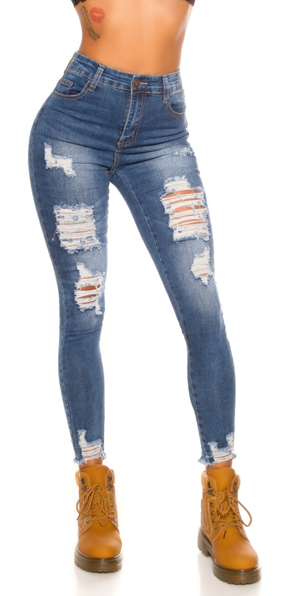 Trendstylez Skinny Jeans Mit Modischen Vintage Effekten