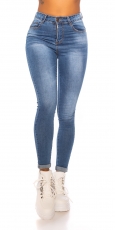 Push Up Skinny Jeans - blue washed