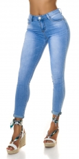 Modische Basic Push Up Jeans - light blue