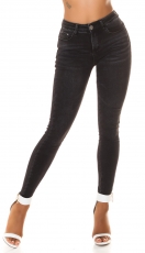 Sexy Push Up Skinny Jeans - schwarz