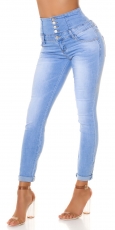 Figurbetonte High Waist Jeans mit Shaping Funktion - light blue