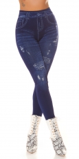 High Waist Leggings im Jeans-Look - jeans bau