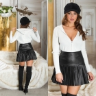 Süße Strickjacke mit Hoodie und 2Way-Zipper - weiß Süße Strickjacke mit Hoodie und 2Way-Zipper - weiß