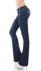 Modische Five-Poket Bootcut-Jeans in dark blue